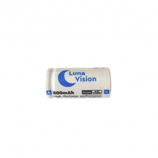 Nabíjateľná batéria LunaVision CR123A (16340) Li-ion 800mAh 3,7V 2,96Wh